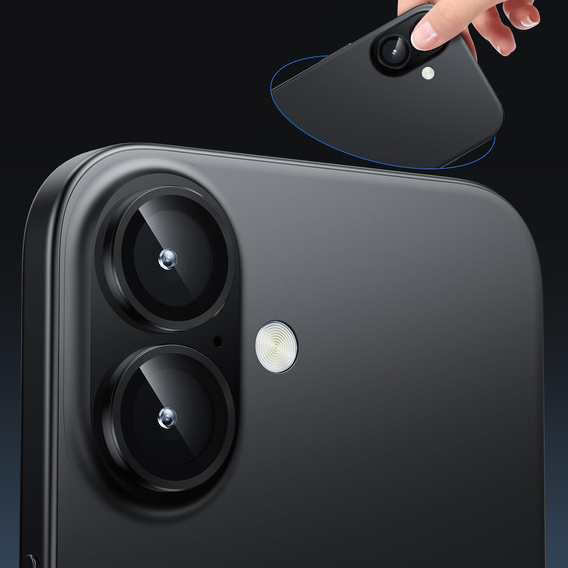 Szkło na aparat ERBORD OPTIK Pro do iPhone 17, czarne