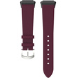Pasek ze skóry naturalnej do Huawei Band 7, Burgundy