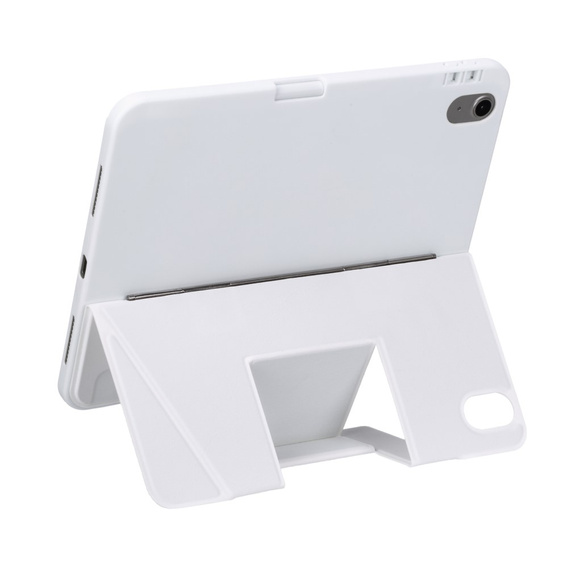 Etui z klawiaturą Bluetooth i touchpadem do iPad 11" 2025 A16 (11 gen.) / iPad 10.9" 2022 (10 gen.) – białe