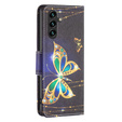Etui z klapką do Samsung Galaxy A15, Wallet, jewelry butterfly + szkło 9H