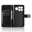 Etui z klapką do Xiaomi Poco F8 Ultra, Crazy Horse Wallet, czarne