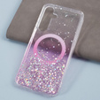 Etui do Samsung Galaxy S24+ Plus, Glittery, do MagSafe, różowe