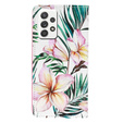 Etui Wallet do Samsung Galaxy A72 5G / A72 LTE, Leaves
