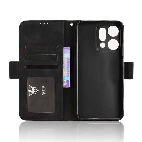Etui z klapką do Oppo Reno 14, Card Slot, czarne