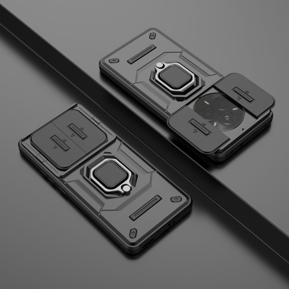 Etui pancerne do Realme 14 Pro 5G, CamShield Slide, czarne
