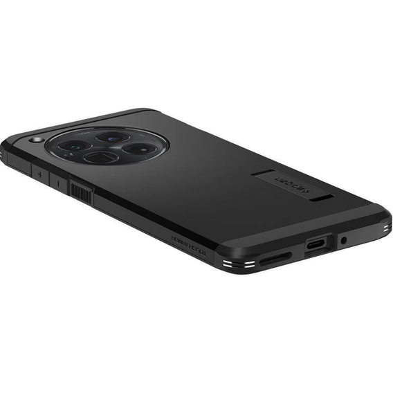 Etui Spigen do OnePlus 12 5G, Tough Armor, pancerna ochrona z podstawką, czarne
