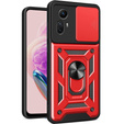 Etui pancerne do Xiaomi Redmi Note 12S 4G, CamShield Slide, czerwone