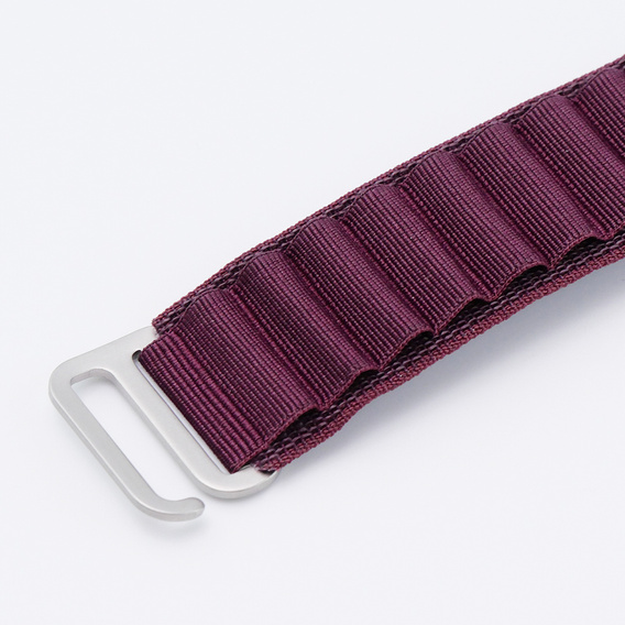 Pasek Nylonowy do Apple Watch 1/2/3/4/5/6/7/8/9/10/11/SE Ultra 1/2/3 42/44/45/46/49mm, Bordowy