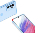 Etui do Samsung Galaxy A15 4G / 5G, Electro heart, niebieskie + Szkło Full Glue Ceramic