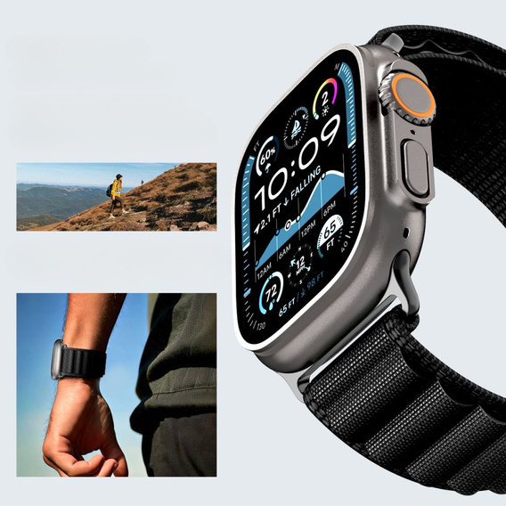 Pasek Spigen WBF1 Band do Apple Watch 1/2/3/4/5/6/7/8/9/10/11/SE/Ultra 1/2/3 42/44/45/46/49mm – Czarny