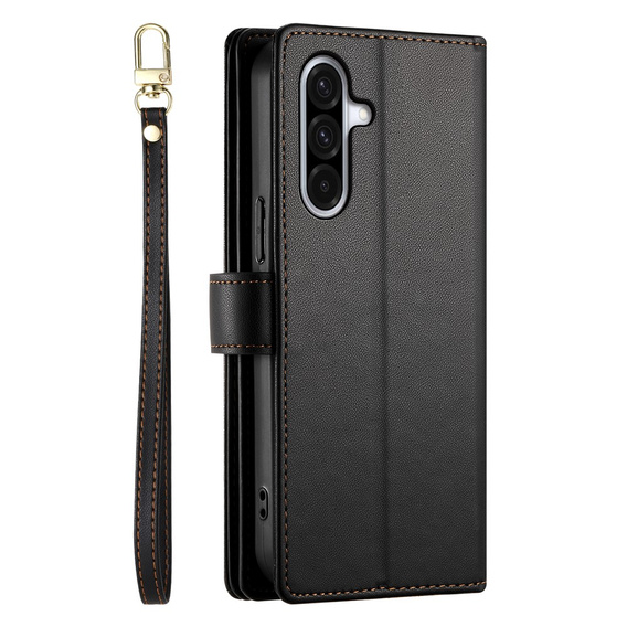 Etui z klapką do Samsung Galaxy A17 5G, Wallet Zipper Pocket, czarne
