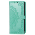 Etui z klapką do Motorola Edge 50 Pro, Mandala, zielone