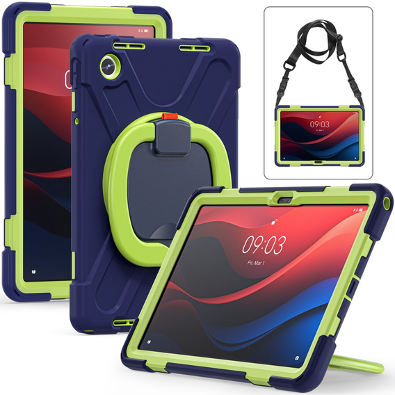 Etui dla dzieci do Lenovo Tab M11, pancerne, granatowe / zielone