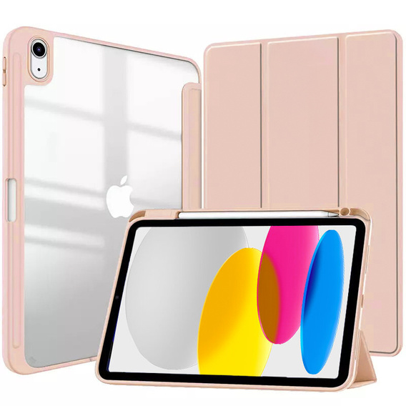 Etui do iPad 11" 2025 A16 (11 gen.) / iPad 10.9" 2022 (10 gen.), Smartcase Hybrid, z miejscem na rysik, różowe rose gold