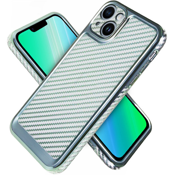 Etui do iPhone 14 Carbon Slim Case Obudowa, Niebieskie