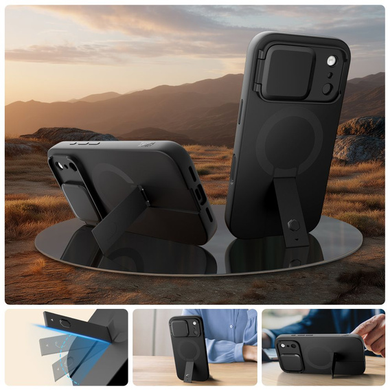 Etui Tech-Protect do iPhone 17 Pro Max, Kevlar Aura MagSafe, Czarne