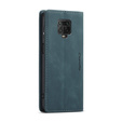 Etui CASEME do Xiaomi do Redmi Note 9s / 9 Pro, Leather Wallet Case, niebieskie