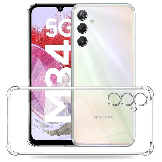 Etui do Samsung Galaxy M34 5G, Anti-Shock, przezroczyste + Szkło 9H