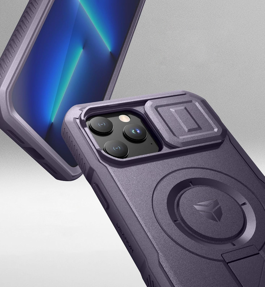 Etui Dexnor fioletowe do iPhone 12 Pro Max – odporne narożniki i ramka ochronna