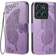 Etui z klapką do Motorola Moto G86 5G, Butterfly, fioletowe