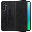 Etui z klapką do Samsung Galaxy A14 4G/5G, Split Leather, czarne