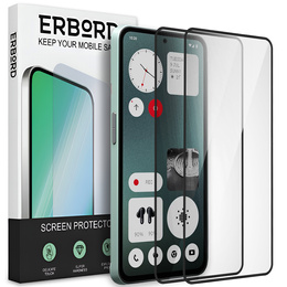 2x Szkło Hartowane do CMF Nothing Phone 2 Pro, ERBORD 3D pełne, szybka na cały ekran