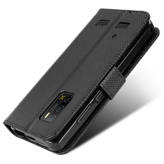 Etui z klapką do Ulefone Armor X10 / X10 Pro, Wallet Smart Magnet Case, czarne