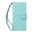 Etui z klapką do Xiaomi Redmi Note 14 Pro 5G / Xiaomi Redmi Note 14 Pro+ 5G / Xiaomi Poco X7 5G, Rhombus Crossbody Leather, zielone