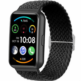 Pasek nylonowy do Huawei Watch Fit 2, Czarny