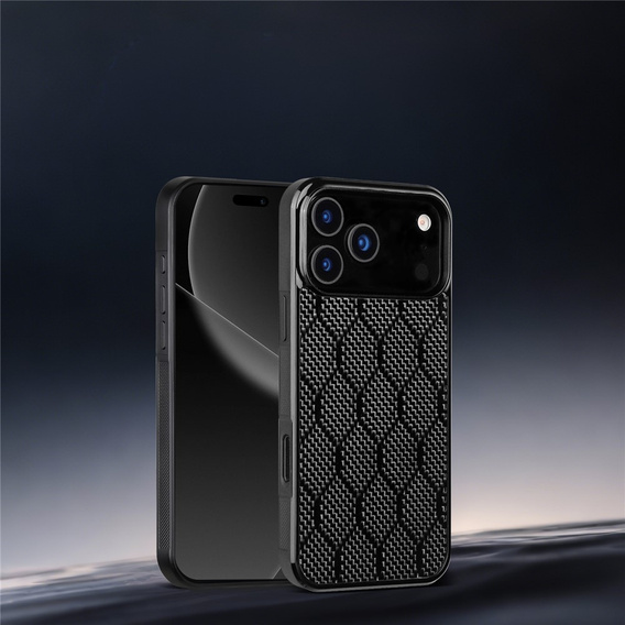 Etui do iPhone 17 Pro Max, Aramid Fiber Cover, do MagSafe, czarne