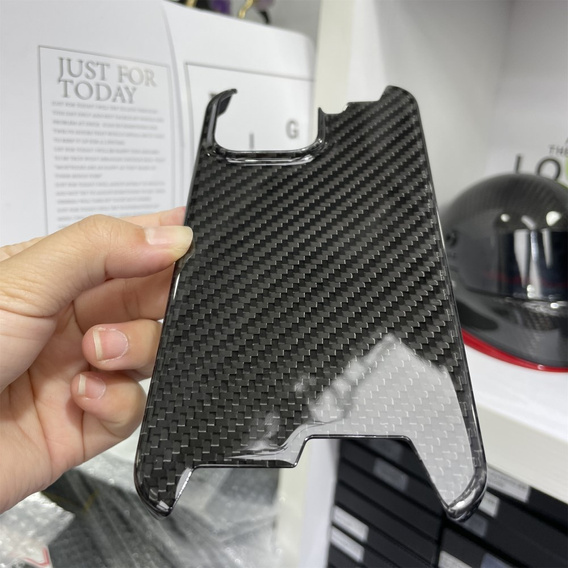 Etui do iPhone 15 Pro Max, karbonowe Carbon Fiber, czarne