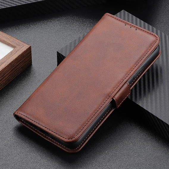 Etui z klapką do Motorola Moto G53 5G / G13 / G23, Wallet, brązowe