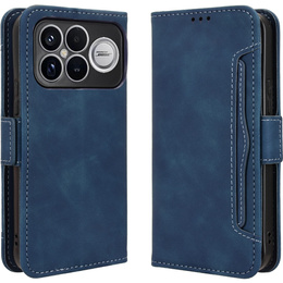 Etui z klapką do Xiaomi Poco F8 Ultra, Card Slot, niebieskie