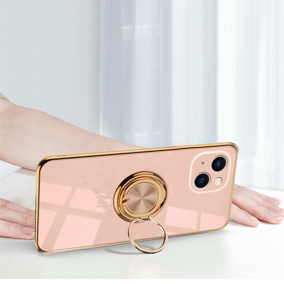 Etui do iPhone 14 Plus, Electro Ring, jasnoróżowe