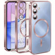 Etui do Samsung Galaxy A15 4G/5G, Electro MagSafe, różowe + Szkło na ekran