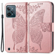 Etui z klapką do Realme C31, Butterfly, różowe