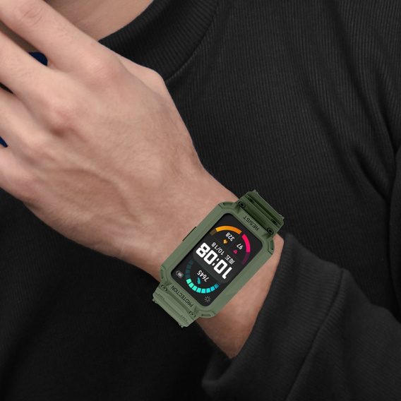 2w1 Pasek + Etui do Huawei Watch Fit, Zielony