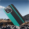Etui do iPhone 14 Pro Max, Carbon Fiber MagSafe, czarne / niebieskie