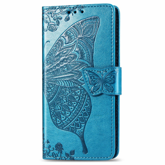 Etui z klapką do Samsung Galaxy A51 4G, Butterfly, niebieskie