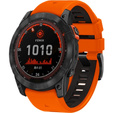 Pasek Silikonowy QuickFit do Garmin Fenix 22mm, Pomarańczowy / Czarny