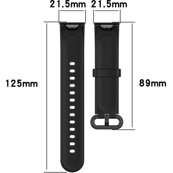 Pasek Silikonowy do Xiaomi Mi Watch Lite, Czarny