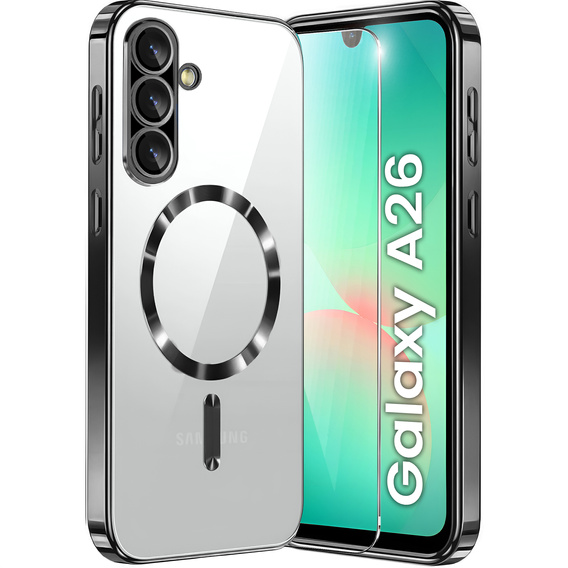 Etui do Samsung Galaxy A26 5G, Electro MagSafe, czarne + Szkło na ekran
