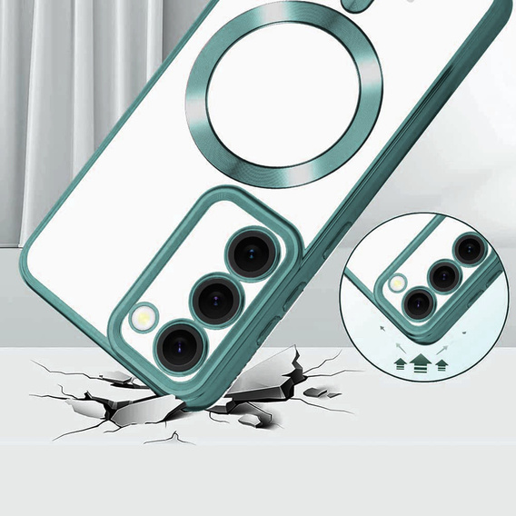 Etui do Samsung Galaxy S23 Plus, Electro MagSafe, zielone + Szkło na ekran