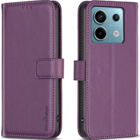 Etui z klapką do Xiaomi Redmi Note 13 Pro 5G,BINFEN Wallet, ciemno fioletowe