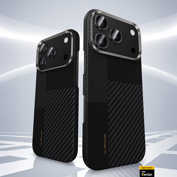 Etui Benks Montage Magnetic Armor Air Kevlar (600D/1500D) z metalową ramką MB70 do iPhone 17 Pro Max – czarny
