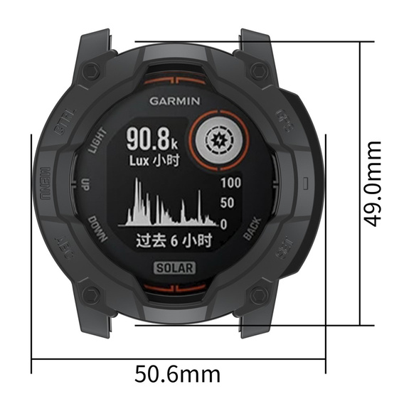 Etui TPU do Garmin Instinct 3 Solar / Instinct 3 AMOLED 50mm, Bumper – Czarne