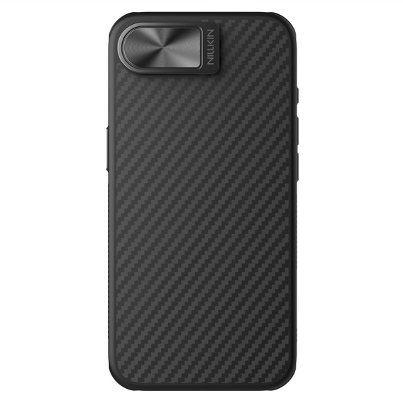 Etui do iPhone 16e, pancerne Nillkin, Carboprof Case, do Magsafe, czarne