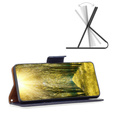 Etui z klapką do Samsung Galaxy A15, Wallet Litchi Leather, niebieskie + szkło 9H