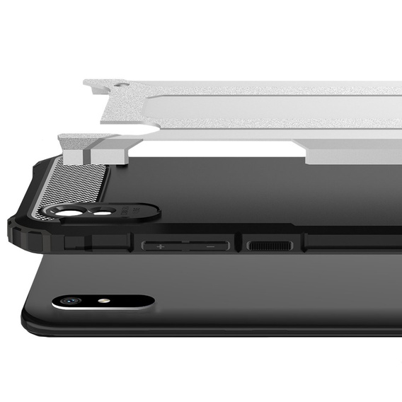 Etui do Xiaomi Redmi 9A, pancerne TECH ARMOR, srebrne