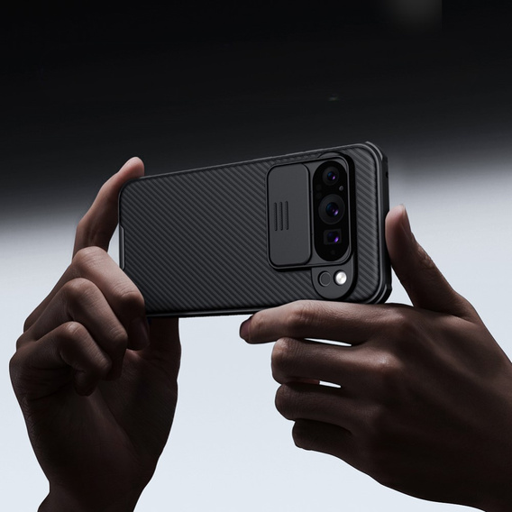 Etui Nillkin CamShield Pro Series do Google Pixel 9 Pro XL – czarne, z przesuwaną osłoną aparatu